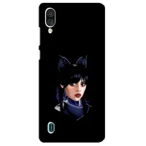 Чехлы Венсдей на ZTE Blade A51 Lite Уэнсдей (AlphaPrint) (серьезная Уэнздей)