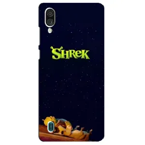 Чехол с мультфильмом Шрек на ZTE Blade A51 Lite (Отдыхающий Шрек)