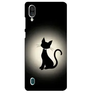 Чехол с принтом для ZTE Blade A51 Lite (AlphaPrint) Модные коты (Силуэт котика)