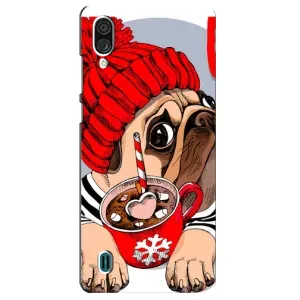 Чехлы с собаками для ZTE Blade A51 Lite (VPrint) (Собачка в шапке)