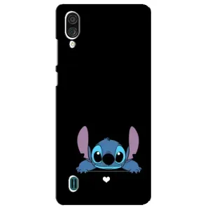 Чехол с принтом Стич на ZTE Blade A51 Lite (Стич на черном)