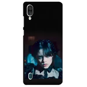 Чехлы Венсдей на ZTE Blade A51 Lite Уэнсдей (AlphaPrint) (взгляд Уэнздей)
