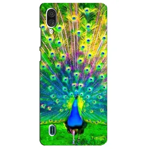 Чохол з пташками на ZTE Blade A51 Lite (VPrint) (Яскравий Павлин)