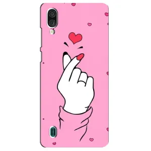 Чехол с принтом для ZTE Blade A51 Lite (AlphaPrint - Знак сердечка)