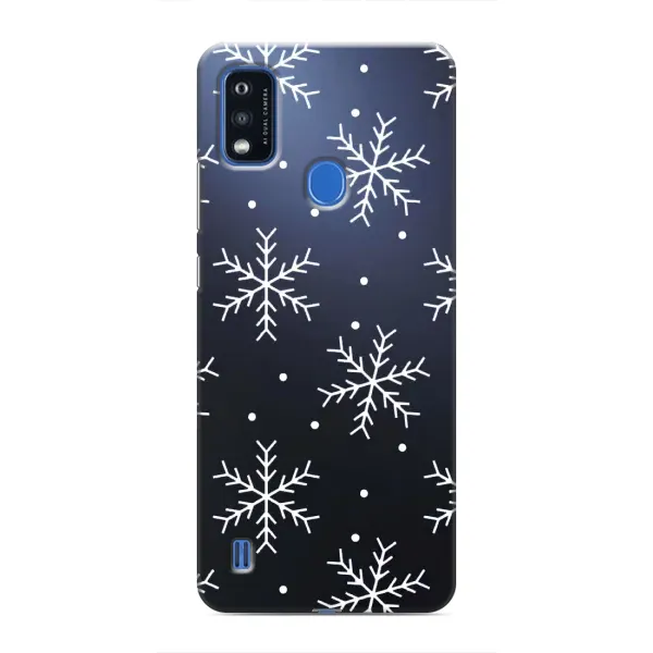 Чехол с принтом «Белые снежинки» для ZTE Blade A51