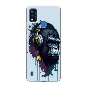 Чохол з Мавпами ZTE Blade A51 - (AlphaPrint) (Горила в навушниках)