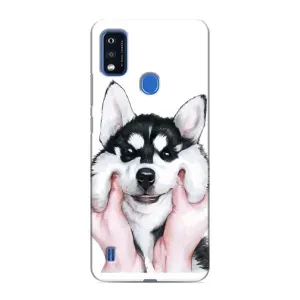 Чохол з Хаскі ZTE Blade A51 - (AlphaPrint) (Хаскі улибака)