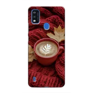 Чехол с уникальным дизайном «Осень с кофе» для ZTE Blade A51 (Кофе на пледе)