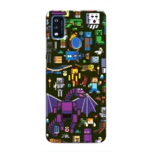Чохол Майнкрафт на ZTE Blade A51 (AlphaPrint) Minecraft (Колаж Майнкрафт)