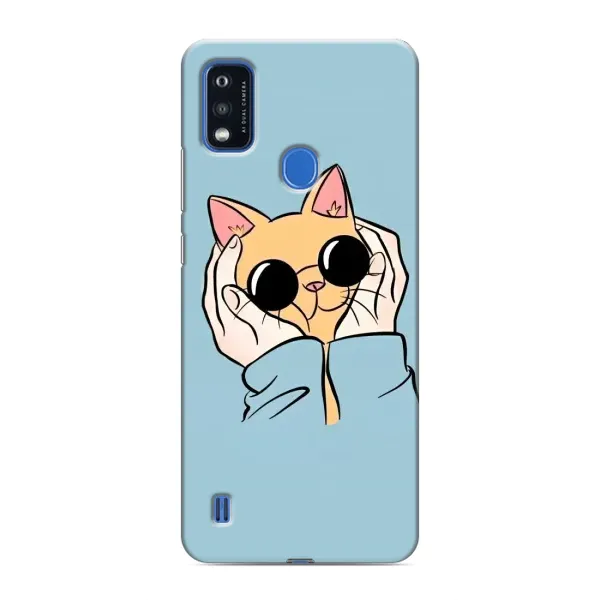 Чехол с принтом «Котик в очках» для ZTE Blade A51