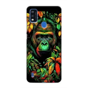 Чохол з Мавпами ZTE Blade A51 - (AlphaPrint) (Мавпа в квітах)