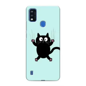 Чохол з принтом для ZTE Blade A51 (AlphaPrint) Модні коти (Падаючий кіт)