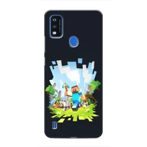 Чохол Майнкрафт на ZTE Blade A51 (AlphaPrint) Minecraft (персонажі Minecraft)