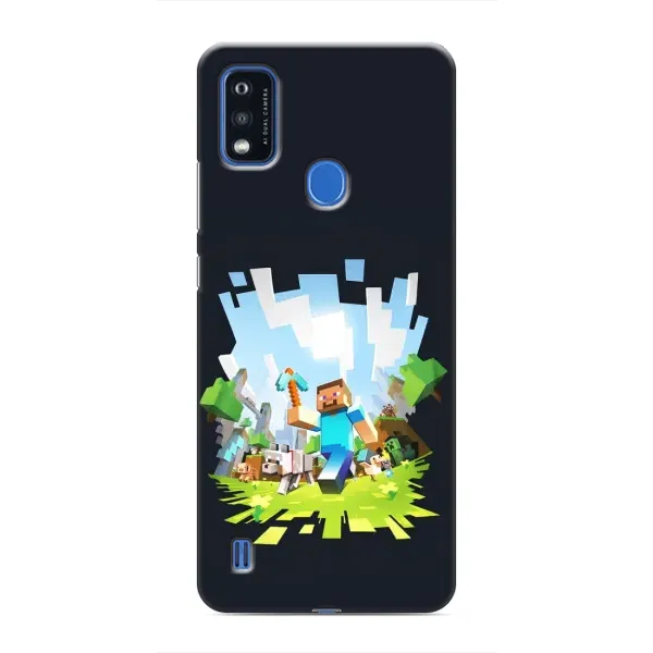 Чехол с принтом «персонажи Minecraft» для ZTE Blade A51