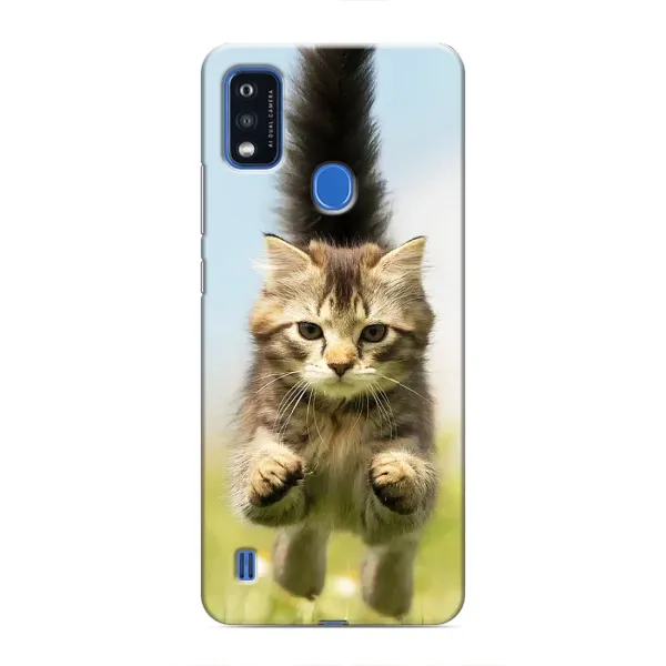Чохол з принтом «Прижок кота» для ZTE Blade A51