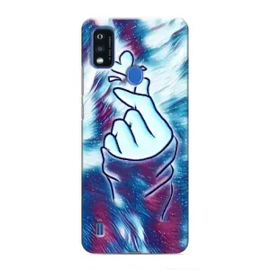 Чохол з принтом для ZTE Blade A51 (AlphaPrint - Знак сердечка) (Радужне серце)