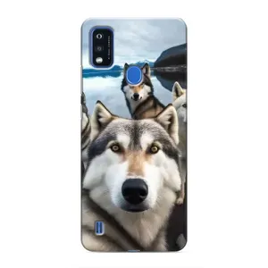 Чохол з Хаскі ZTE Blade A51 - (AlphaPrint) (Селфі Хаскі)