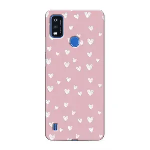 Чохол з принтом «Сердечки на рожевому» для ZTE Blade A51