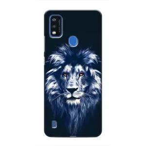 Чохол з картинкою ЛЕВ для ZTE Blade A51 (VPrint) (Синій Лев)