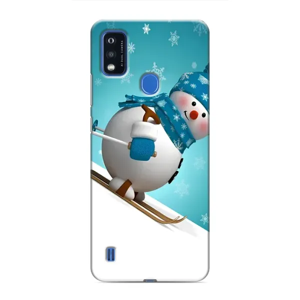Чохол з принтом «Сніговик на лижах» для ZTE Blade A51