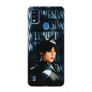 Чохли Венсдей на ZTE Blade A51 Уенсдей (AlphaPrint) (Венздей кішка)