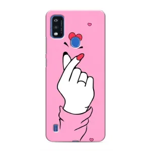 Чохол з принтом для ZTE Blade A51 (AlphaPrint - Знак сердечка) (Знак Love)