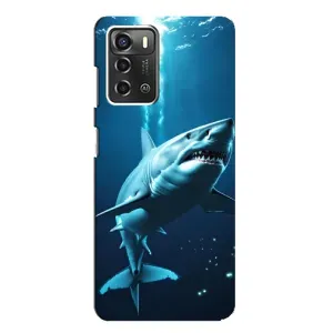 Чохол з картинкою 'Хижаки' для ZTE Blade A52 (Акула під водою)