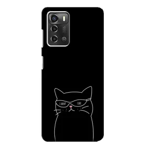 Чохол з малюнком кіт на ZTE Blade A52 (Байдужий кіт)