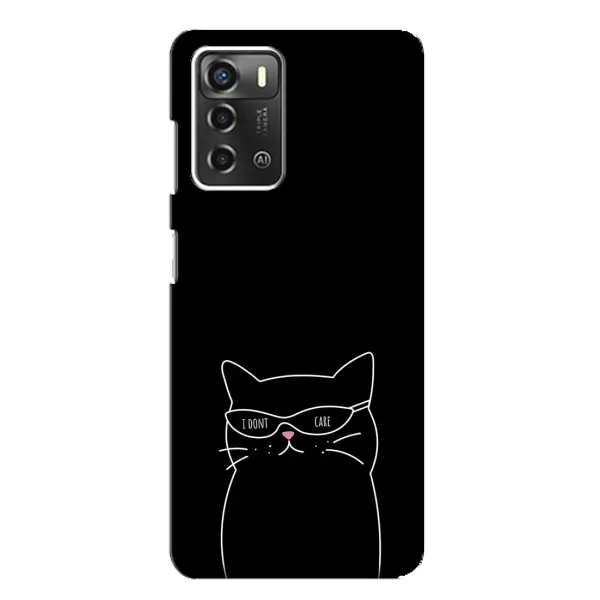 Чехол с принтом «Равнодушный кот» для ZTE Blade A52