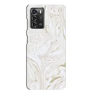 Мраморний чехол на ZTE Blade A52 (VPrint) (Білий мрамор)