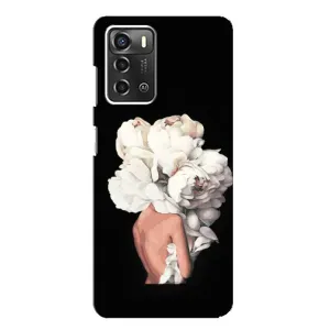 Чехлы (ART) Цветы на ZTE Blade A52 (VPrint) (Білі квіти)