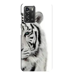 Чехлы с картинками животных ZTE Blade A52 (Белый Тигр)