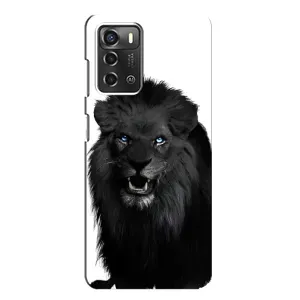 Чехлы с картинками животных ZTE Blade A52 (Черный ЛЕВ)