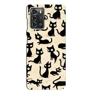 Чохол з малюнком кіт на ZTE Blade A52 (Чорні коти)
