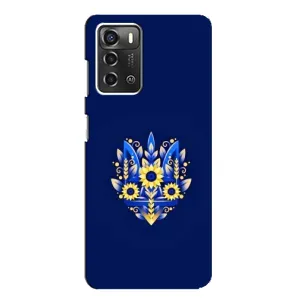 Чехлы для ZTE Blade A52  Укр. Символика (AlphaPrint) (Цветочный Герб)