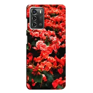 Чохли з квітами для ZTE Blade A52 (VPrint) (Квіти червоні)