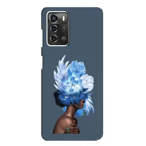 Чехлы (ART) Цветы на ZTE Blade A52 (VPrint) (Квіти на голові)