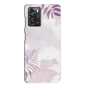 Чехол с принтом «Фиолетовые листья» для ZTE Blade A52