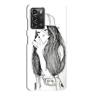 Чохол з друком для ZTE Blade A52 - (Мода) (AlphaPrint) (Фото дівчини)