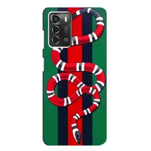 Чохли  GUCCI для ZTE Blade A52 (AlphaPrint) (Gucci змія)