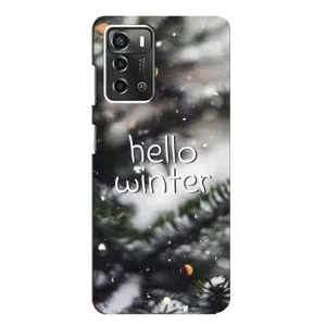 Новогодние, Праздничные Чехлы для ZTE Blade A52 - 2024 год (Hello winter)