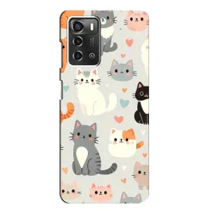 Чохол з малюнком кіт на ZTE Blade A52 (Колаж котів)