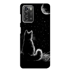Чехол с принтом для ZTE Blade A52 (AlphaPrint) Модные коты
