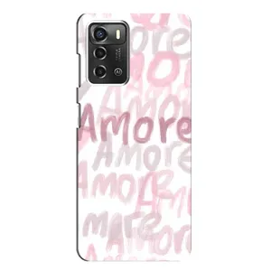 Чохол з розовим принтом для ZTE Blade A52 (Аморе любов)