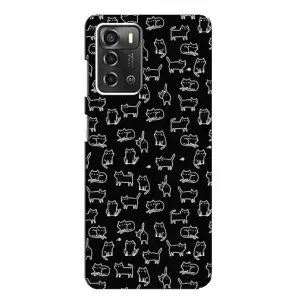 Чохол з принтом для ZTE Blade A52 (AlphaPrint) Модні коти (Маленькі котики)