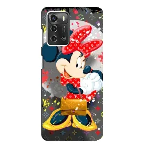 Чехол Disney Mouse ZTE Blade A52 (PREMIUMPrint) (Minni с бантиком)