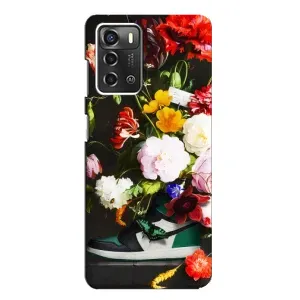 Брендновые Чехлы для ZTE Blade A52 - (PREMIUMPrint) (Nike цветы)