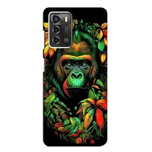 Чохол з Мавпами ZTE Blade A52 - (AlphaPrint) (Мавпа в квітах)