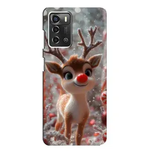 Яскравий чохол для ZTE Blade A52 з Зимові Оленята