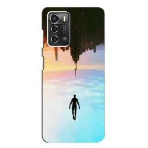 Чехол с человеком пауком для ZTE Blade A52 - (AlphaPrint) (Паук человек)